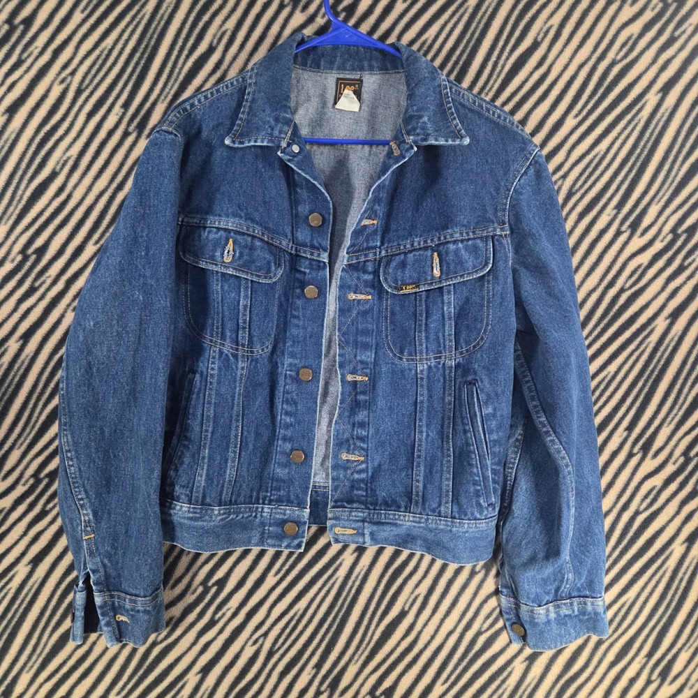 Vintage Lee Riders Denim Jacket Mens Blue Trucker Late 70s 80s Made in USA